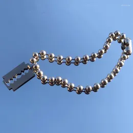 Pendant Necklaces 2023 Kpop Beaded Chain Blade Pendants Necklace For Women Korean Fashion Hip Hop Men's Chains Girls Y2k Jewellery Gift