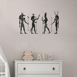 Wall Stickers Egyptian Style Cultural Decor Ancient Egypt Gods Sticker Ornament Anubis Ra Seth Apis Art Decals Ph615