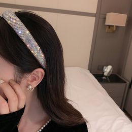 Hair Clips & Barrettes Shiny Rhinestone Headbands Silver Color Hairbands Velvet Headwear For Women Accessories Jewelry Gifts GirlfriendHair