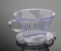 Small Plastic Cone Reusable Coffee Philtre Baskets Mesh Strainer Pour Over Coffee Dripper 102 Drip Type1154723