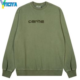 YICIYA Sweatshirt Carha brand Classic Round collar Letter embroidery Hoodies Pullover Luxury new Blouse Sweatshirts Long Sleeve