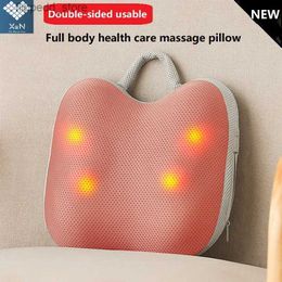 Massaging Neck Pillowws New 3D Electric Smart Neck massage Pillow Head Back Shiatsu Full body Massager Wireless Use For Car Home Infrared Physio Q231123