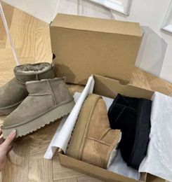 Designer Classic Ultra Mini Boots Snow Boot Platform Women Men Fur Sheepskin Tasman Tazz Chestnut Sand Mustard Seed Beige Driftwood Australian Winter Ankle shoe SR8