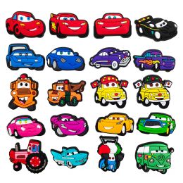 jibbitz 10-20pcs/set Cute Cars PVC Croces Shoes Charms Cartoon Vehicle DIY Sandals Accessories Clogs Decorations Boy Kids Gift