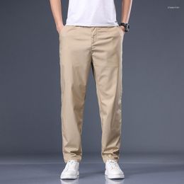 Men's Pants Mens Cotton Casual Stretch Male Trousers Man Long Straight High Quality 4 Colors Plus Size Pant Suit 42 44 46 CY6236