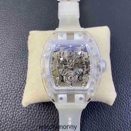 Automatic Luxury Richa Millers Mechanical Wristwatches 56 02 Watch Crystal Alloy Skeleton Tourbillon Gmt Clock Reloj Leisure Mens Watches