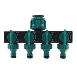 Watering Equipments 1PC 4-Way Hose Splitters 1" to 3/4" to 1/2" European standard Female Thread Automatic Garden Watering Water Pipe Connectors 231122