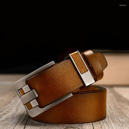 Belts Men Belt European And American Retro Pinhole Buckle Leather Cow Casual Business Versatile