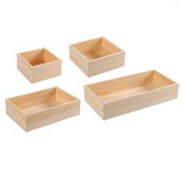 Storage Bottles Multipurpose Box Durable Ornament Wood Containers For Pantry Dormitory Drawer Cabinet Kitchen