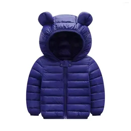 Down Coat Baby Boy Girl Winter Ears On Hood For A Casual Daily Wear At Home Or Outdoor Activities Like Hiking