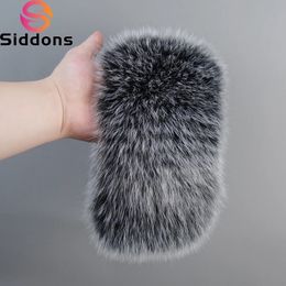 Scarves Natural Good Elastic Knitted Genuine Real Fox Fur Ring Scarves Warm Fox Fur Headband Women Winter Fashion Real Fox Fur Scarf 231123