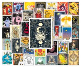 Gift Wrap 50pcs Vintage Divination Tarot Card Stickers For Laptop Stationery Scrapbook Ipad Craft Supplies Sticker Scrapbooking Ma6809510