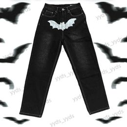 Men's Jeans Y2k Jeans Mens Hip Hop Printed Baggy Black Denim Pants 2023 New Harajuku Fashion Casual Loose Wide Leg Pants Trousers Streetwear T231123