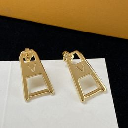 With BOX 18K Gold Plated Luxury Brand Earrings Designers Letters Stud Long Chain Famous Women Earring Wedding Party Jewerlry