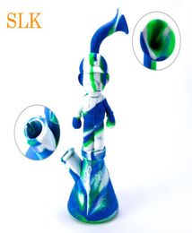 Zeichentrickfigur MARI O Silikon-Bubbler Mini-Wasserpfeifen Shisha-Glas-Ölbrenner Silikon-Rauchpfeifen zum Rauchen von Tabak 1128985141