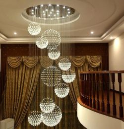 luxury k9 crystal chandelier hotel lamp villa living room royal family Crystal Chandeliers interior decoration lights LL