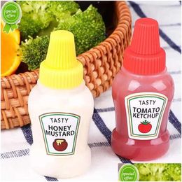 Bottles Jars Mini Squeeze Bottle Sauce Ketchup Portable Small Salad Dressing Container Bento Box Seasoning Storage Jar Accessories Dhhfk