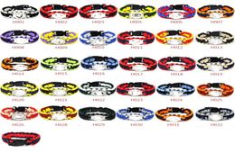 Whole America football basketball baseball teams paracord bracelet Braided Pulse Outdoor Camping Rescue bracelets Customised l5870179