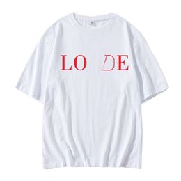 Designer Valentine T Shirt Spring And Summer Warren Tshirt Pure Cotton Bottomed Short Sve Female Fashion Valantino Blue