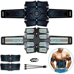 Abdominal Muscle Stimulator Intelligent Trainer EMS 6Pack Total Abs Fitness Equipment Gear Muscles At Home USB Charged Gym 2203012175