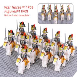 Blocks WW2 Military French Dragoon British Soldiers Cavalry Knights Figures Army Scottish Fuisiler Building Weapons Brick Toys 231122