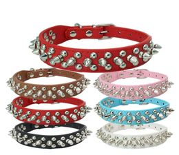 pet collars Fancy rivet dog collar antibit small and medium size dog3001891