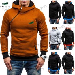 Men's Hoodies Sweatshirts Brand Mens Sports Casual Zipper Hoodies Sweatshirts Solid Drawstring Hoodies Jacket Male Autumn Winter Hooded Coat Tops T231123