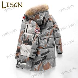 Men's Jackets Men Cotton Padded Winter Long Jacket Men 2022 Fashion Keep Warm Camouflage Hooded Jacket Casual Black Windproof Jacket For Men T231123