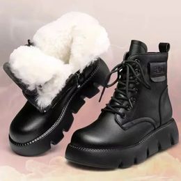 Boots Non-slip Female Winter Ankle Boots Mid-calf Cotton Boots Thick-soled Padded Women Shoes Short Plush Female Warm Short Boots 231123