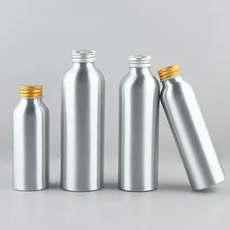 Storage Bottles 20pcs/lot Screw Cap Refillable Aluminum Bottle With Inner Plug Perfume Cosmetic Container Hydrolat Travel Sub