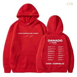 Men's Hoodies Sweatshirts Ivan Cornejo Danado US Tour 2023 Hoodie Long Sleeve Streetwear Women Men Hooded Sweatshirt Hip Hop Clothes N1QT