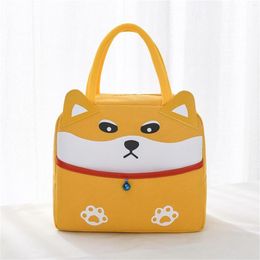 Storage Bags Cartoon Canvas Lunch Portable Insulated Thermal Cooler Bento Box Tote Picnic Bag Pouch Drop