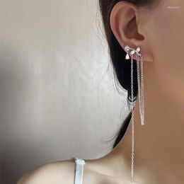 Stud Earrings VENTFILLE 925 Stamp Silver Colour Tassels Flower Earring For Women Girl Zircon Jewellery Birthday Gift Drop