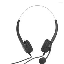 Office Headset Plug And Play Stable ABS Wired Call Center Headphone For Customer Service Telemarketing