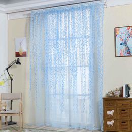 Curtain Modern For Living Room Butterfly Tulle Window Screens Sheer Voile Door Curtains Drape Panel Or Scarf Assorted US