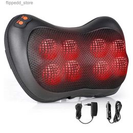 Massaging Neck Pillowws Neck Massage Pillow Electric Massager with 8 Massage Balls Heating Thermal Kneading Back Shiatsu Massager Deep Shoulder Massager Q231123