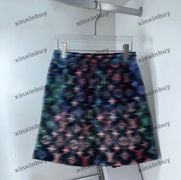 xinxinbuy Men women designer Shorts pant Colourful beach pants Printing Spring summer brown white black Grey M-3XL