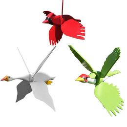 White Garden Windmill Spinners Whirligigs Asuka Series Yard Statue Wind Sculptures for Courtyard Patio Lawn Decoration Gift Q0811310O