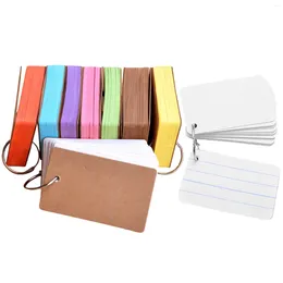 Pack Flash Cards Vocabulary Paper Portable Notecards Home StudyEasy Flip Smooth Writing Metal Binder Rings Revision