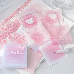 112sheet/set Cute Memo Pad Transparent Colourful Non-sticky Note Notepad Scrapbooking Paper Writing Pads Stationery School