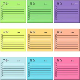 Candy Colour To Do List Kawaii Memo Pads Message Notes Tearable Daily Planner Sticky Korean Stationery Office Writing