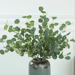 Decorative Flowers Artificial Plant With Fruit Eucalyptus Leaf Seed Money Fake Flower Home Decoration