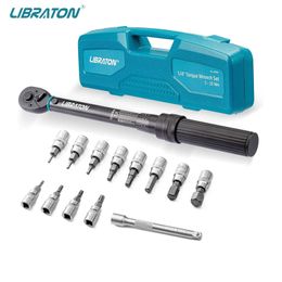 Screwdrivers Libraton Bike Torque Wrench 14'' 525Nm 01Nm Micro Drive Click Set Hex TorxStar Bit Sockets Bar 231122