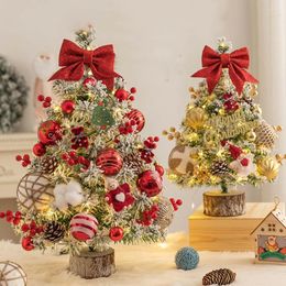 Christmas Decorations 45cm Mini Tree PVC Desktop Decoration Xmas Festival Ornaments Small Gift Garden Home Party Supply