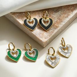 Dangle Earrings Light Luxury 316L Stainless Steel Heart Shaped Drop For Women Girls Exquisite Party Wendding Jewelry