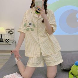 Women's Sleepwear Set Woman 2 Pieces Women's Pajamas Home Clothe Summer The Nightgown Fancy Cute Clothes Sets Pijama Womans Clothing