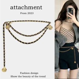 Women's Dress Accessories Waist Chain Metal Chain Solid Pearl Versatile Apparel Accessories Pearl Thin Waist Belts