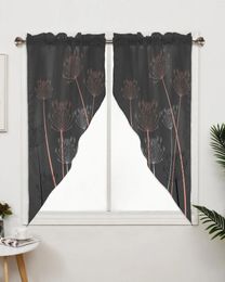 Curtain Pink Color Silhouette Dandelion Curtains For Children's Bedroom Living Room Window Kitchen Triangular