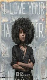 Tim Okamura Art Works Poster I Love You Hair Art Posters Print Popaper 16 24 36 47 inches3316864