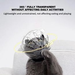 Other Cat Supplies Cat Mouth Cover Pet Recovery Space Helmet Anti Lick Anti Bite Cat Head Cover Breathable Transparent Helmet Pet Accessories 231122